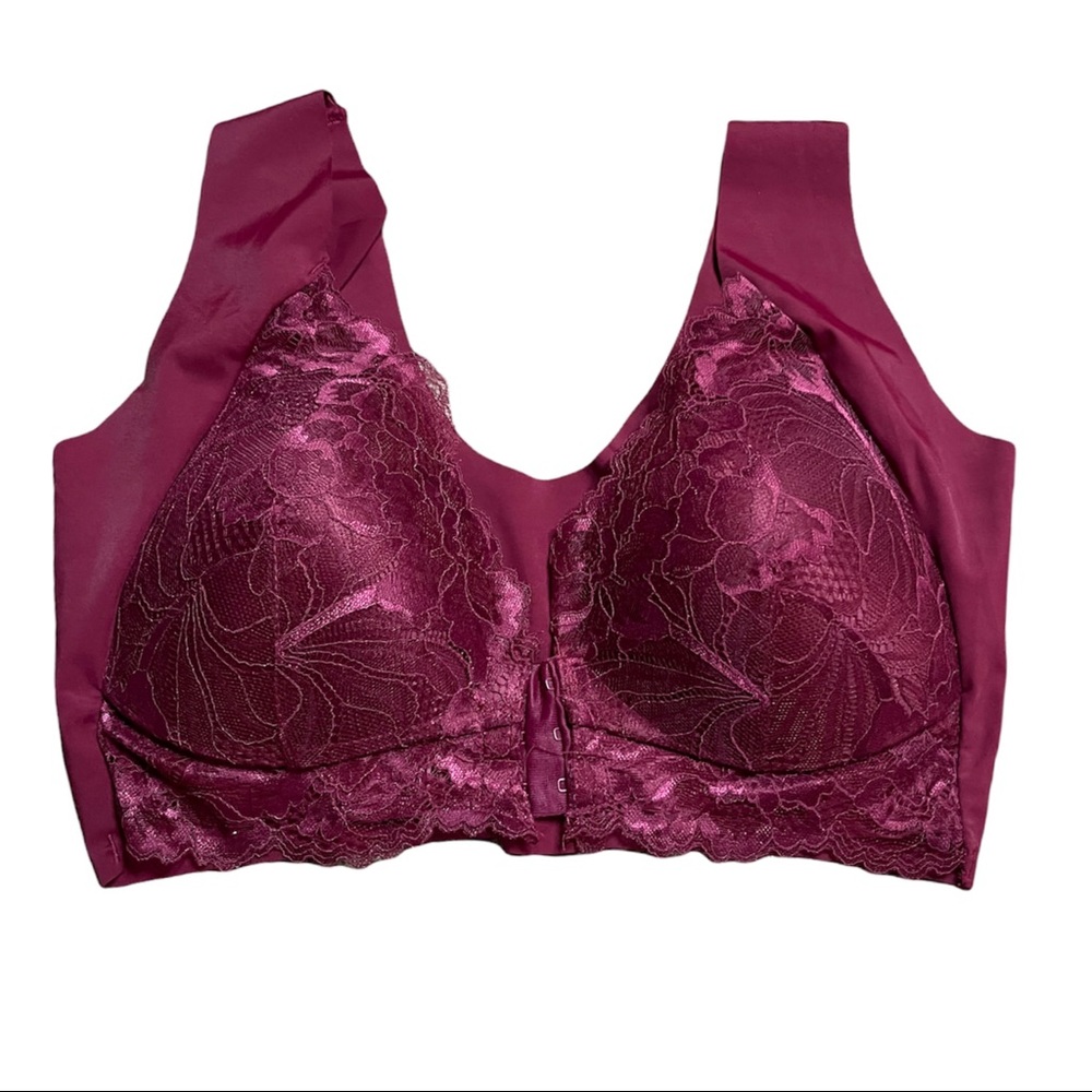 Super Soft Maroon Bralette Bra N by Nicole - 5